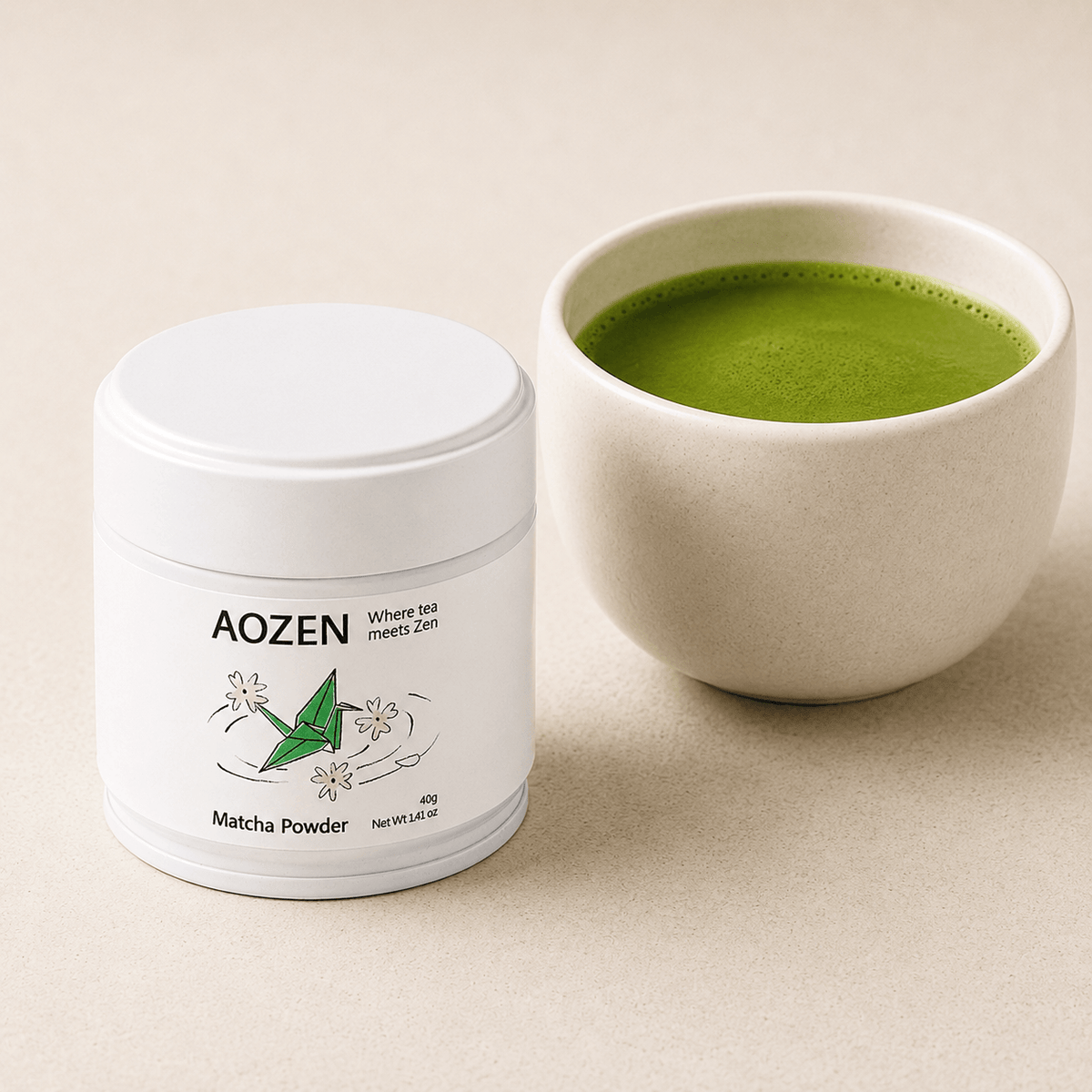 Matcha Powder, 1.41 oz【100% Pure, Zero Sugar, No Additives】【Clean Label】【Ideal for Matcha Lattes, Baking & Smoothies】